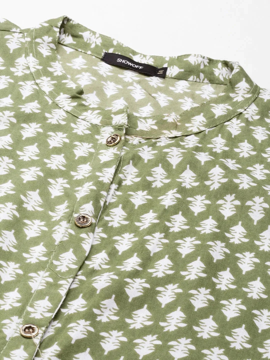 Green Printed Cotton Kurta | Trendy Indian Kurta for Women