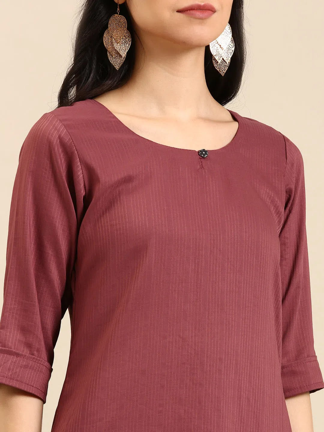 Purple Solid Cotton Kurta Set | Women's Designer Kurta Sets