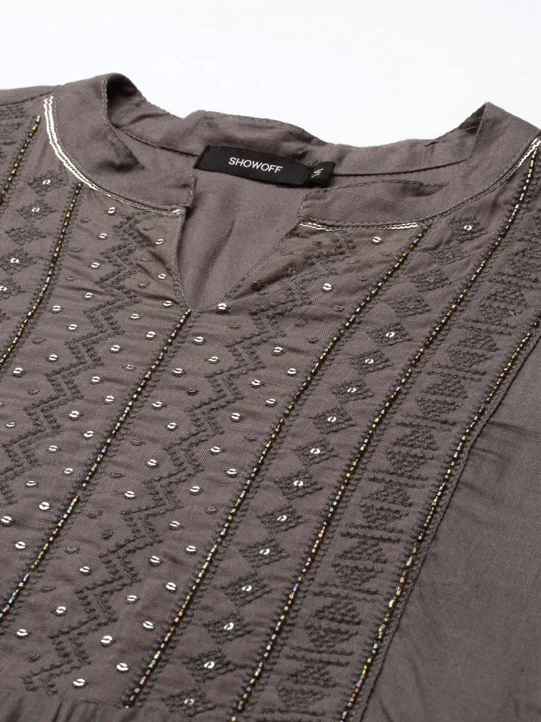 Grey Solid Anarkali Kurta - Viscose Anarkali Suits for Women
