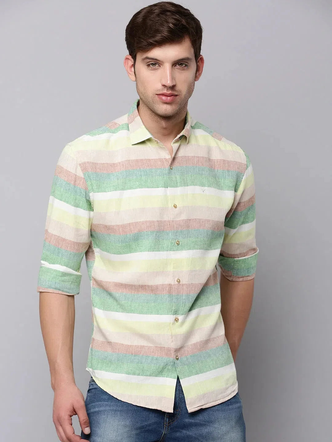 Multi Striped Mens Shirt - Cotton Casual & Beach Shirts