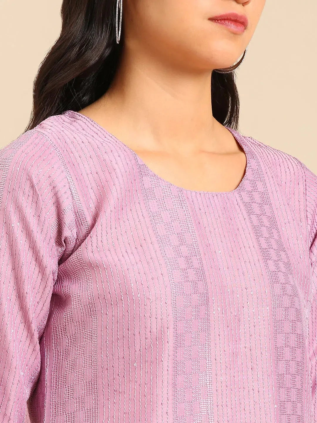 Lavender Embroidered Kurta Set | Women's Designer Kurta Sets