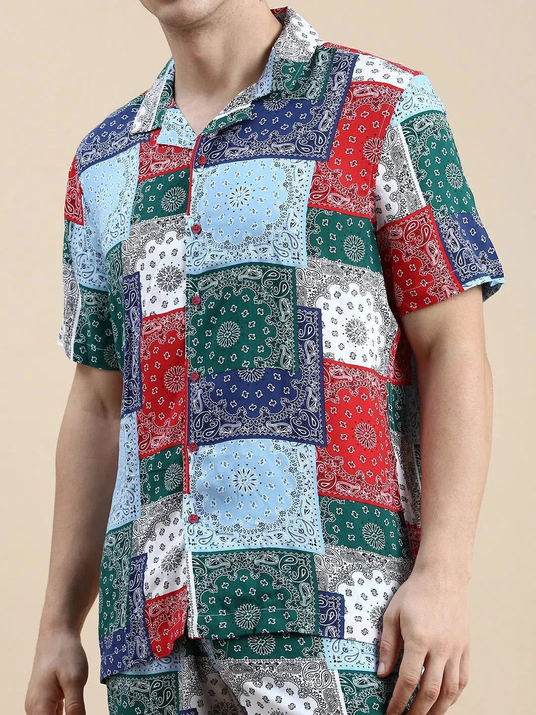 Mens Multi Printed Casual Co ord Set | Beach Printed Co ord Set