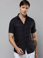 Men Grey Printed Casual Shirt-ALVINPRINT-5272-Grey