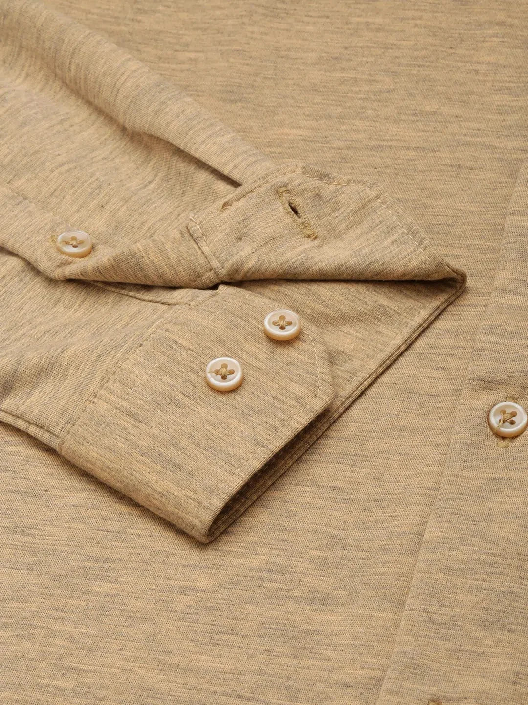 Men's Copper Solid Cotton Shirt | Casual Style