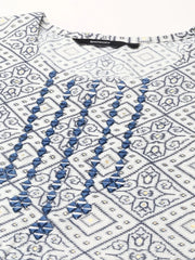 Women's Off White Printed Kurta SetKC-907-Offwhite