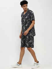 Men Teal Printed Co ordSet-HIPHOP-M182P-1625-Teal