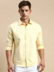 Men Yellow Striped Casual Shirt-PACIFICSTRIPE-4944-Yellow