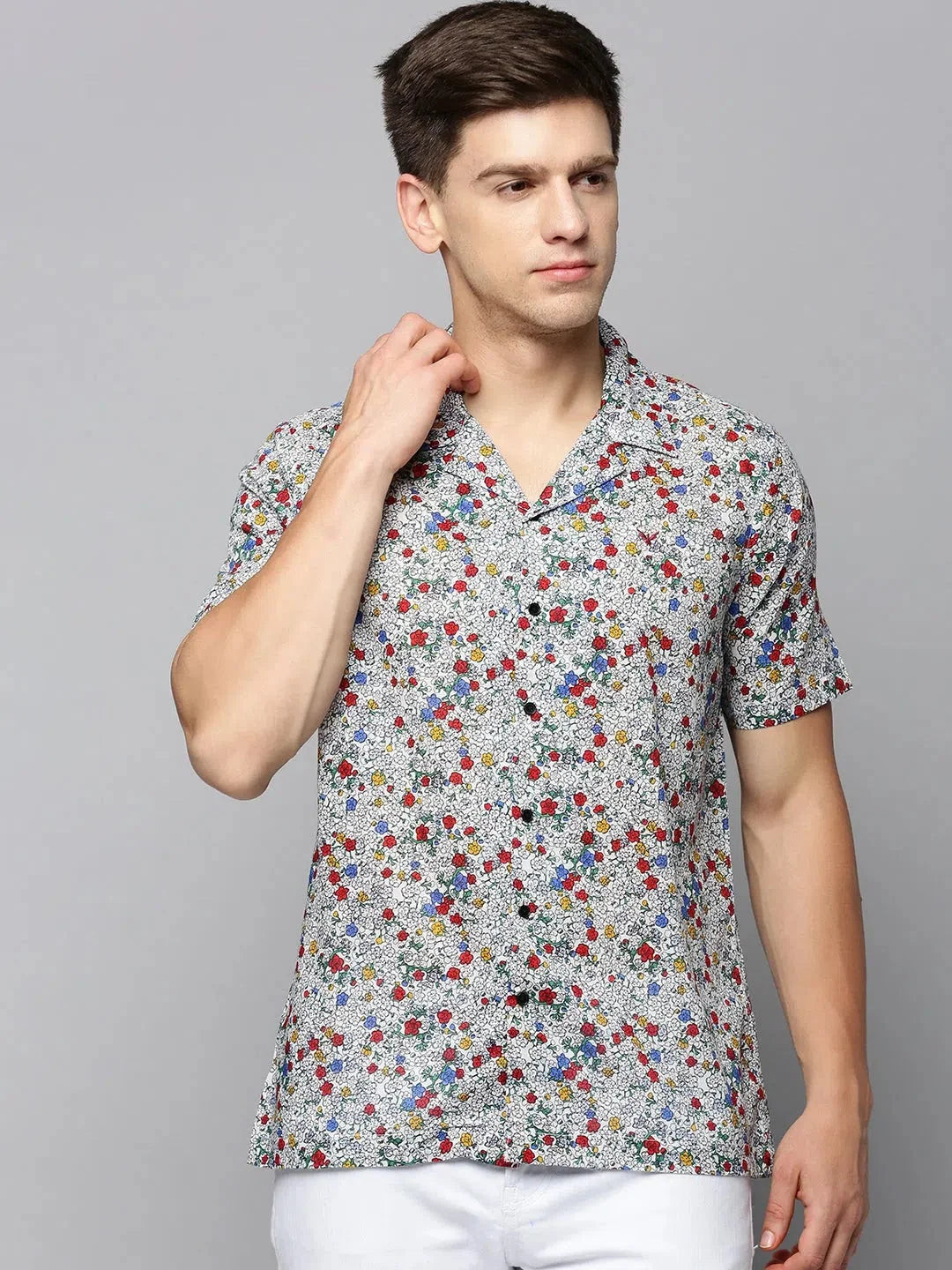 Mens Printed Shirt | Multi Viscose Resort Print