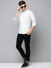 Men White Printed Casual Shirt-FLIORIONIEPRINT-3553-White
