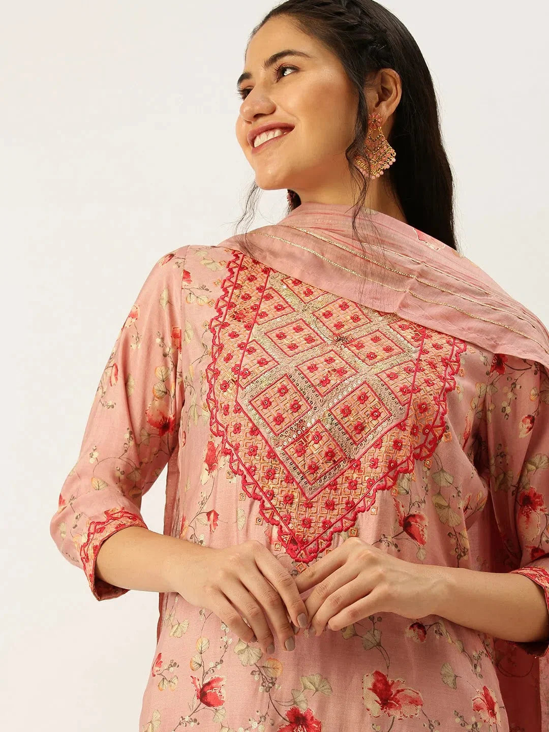 Purple Floral Designer Kurta Sets | Women's Indian Kurta Sets