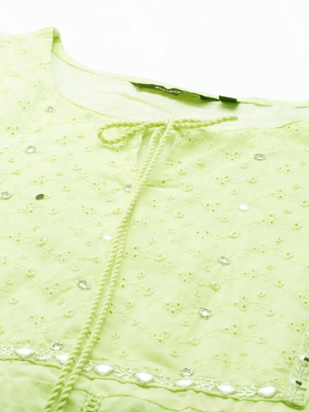 Green Solid Cotton Kurta Set | Women's Indian Kurta Sets