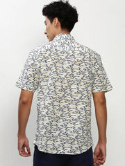 Men White Printed Casual Casual Shirts-JUPITERPRINT-1775-White