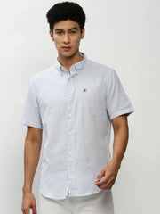 Men White Striped Casual Casual Shirts-JUBASTRIPE-067-White