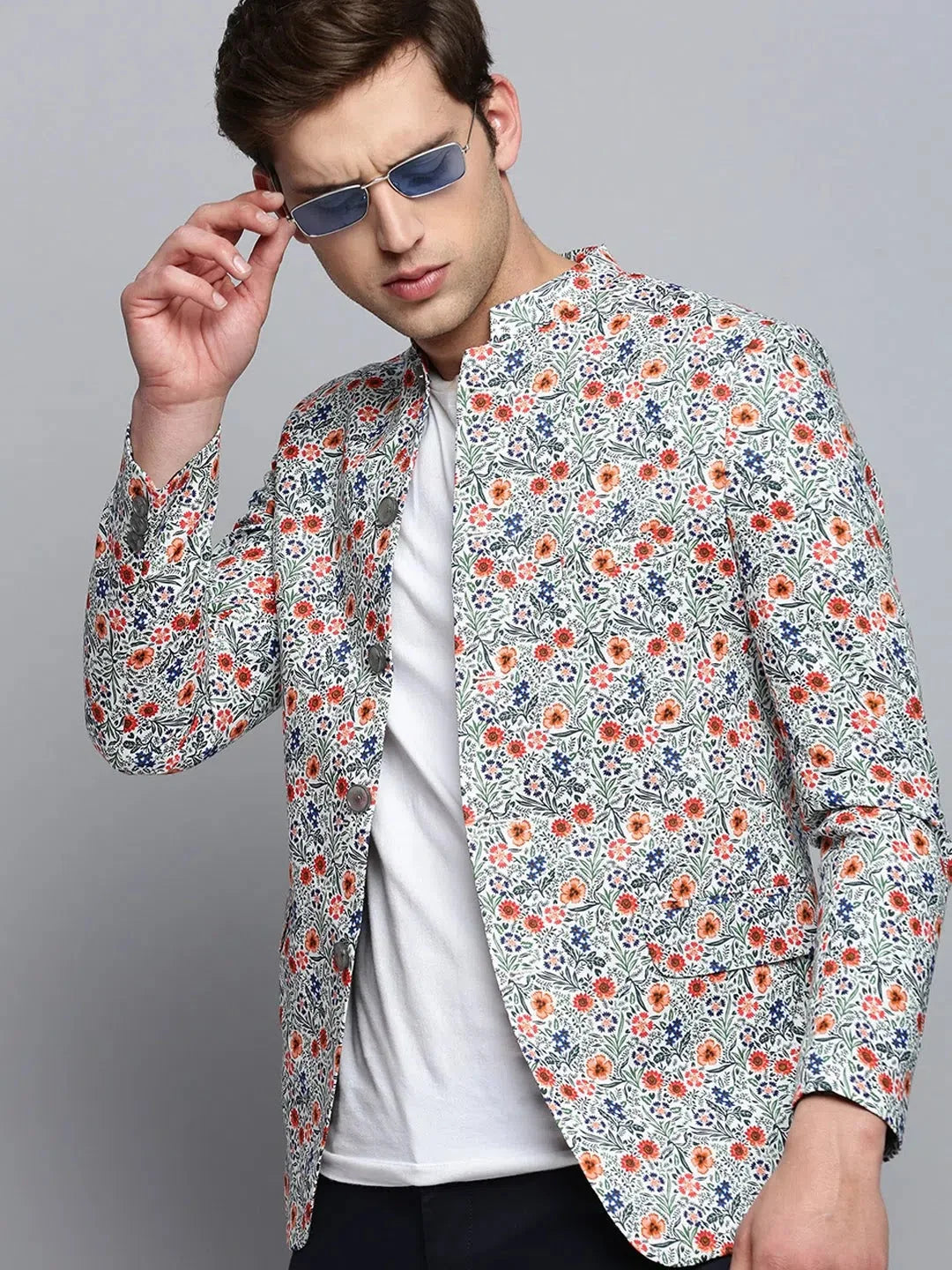 Men Multi Printed Blazer-SOBLZ-311-Multi