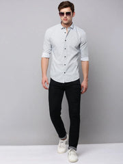 Men White Printed Casual Shirt-TKTPRINT-113-White