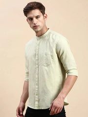 Men Green Solid Casual Shirt-ASALINEN-4926-Seagreen