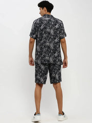 Men Teal Printed Co ordSet-HIPHOP-M182P-1625-Teal