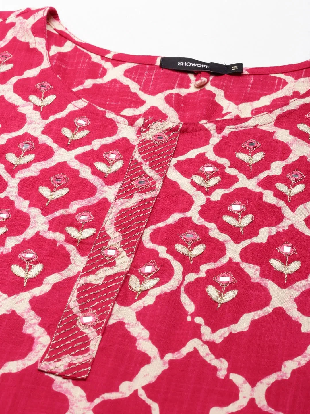 Magenta Printed Kurta - Stylish Indian Kurtas for Women