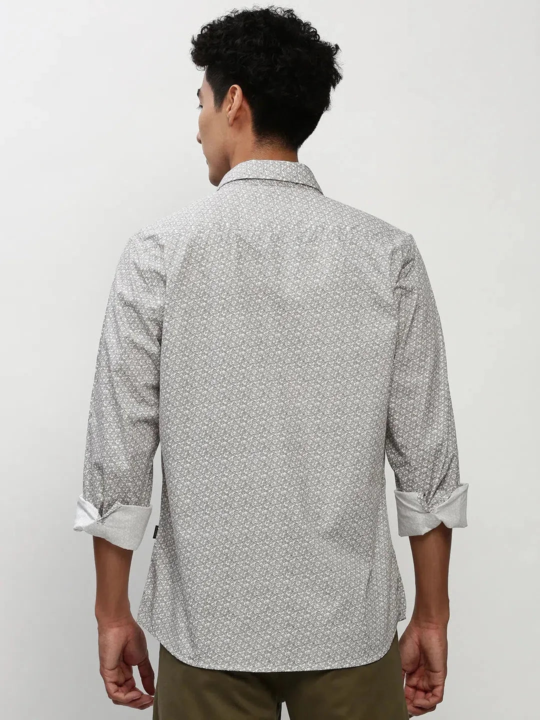 Shop White Printed Mens Shirt - Casual Cotton Shirt | DesiQlo