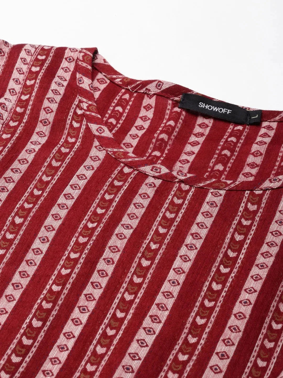 Maroon Printed Anarkali Kurti | Viscose Anarkali Kurti for Women