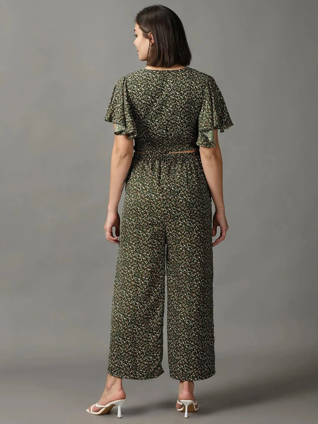 Green Printed Co Ord Sets for Women | Viscose Two Piece Sets