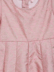Pink Poly Silk Anarkali Girl's Kurta