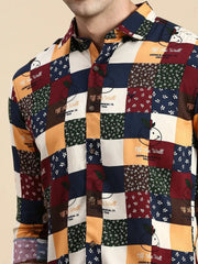 Men Multi Printed Casual Shirt-GURJANPRINT-5415-Multi