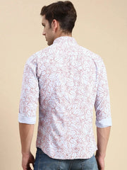 Men Grey Printed Casual Shirt-JORDANPRINT-4897-Grey