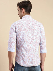 Men Grey Printed Casual Shirt-JORDANPRINT-4897-Grey