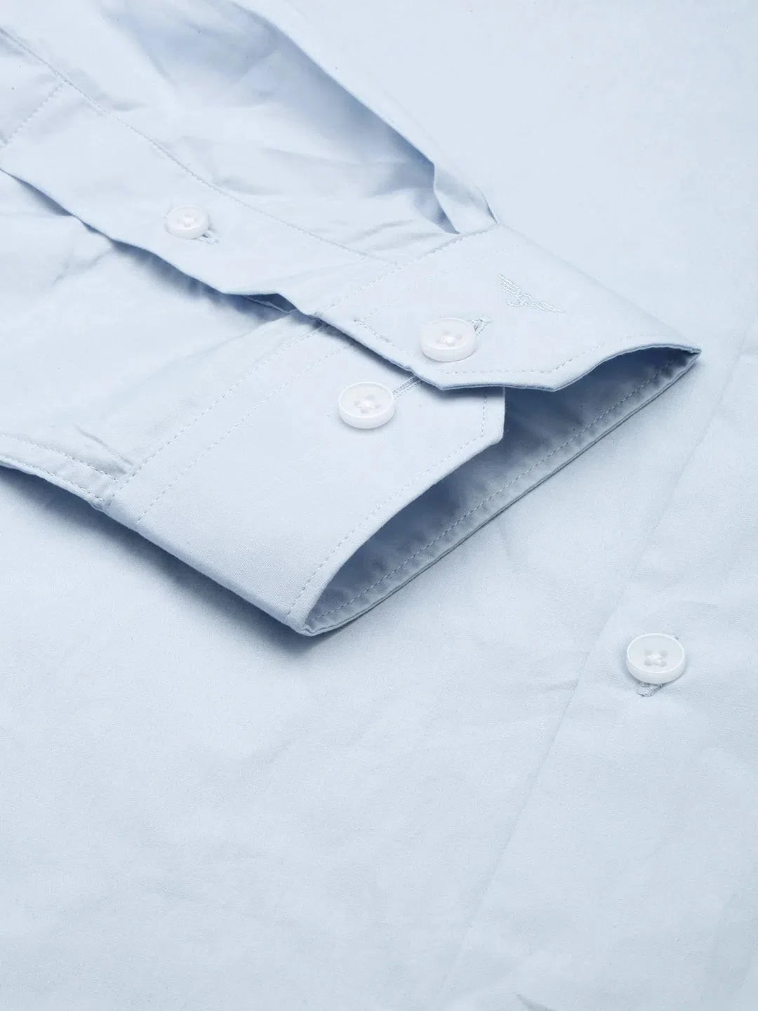 Blue Solid Cotton Mens Shirt | DesiQlo Formal Shirts
