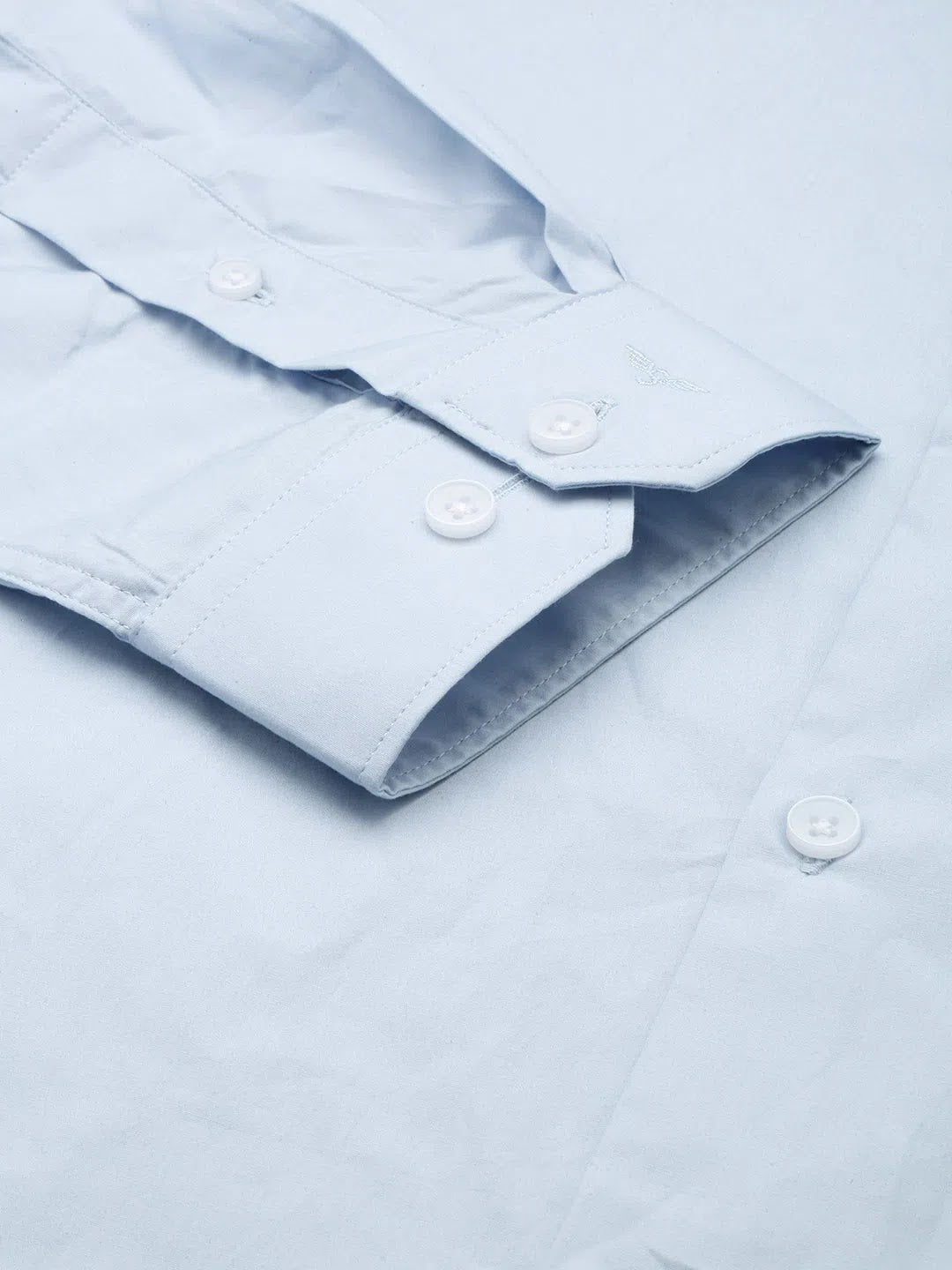 Blue Solid Cotton Mens Shirt | DesiQlo Formal Shirts