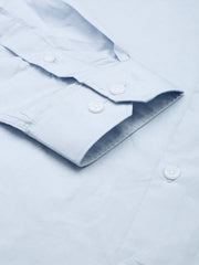 Men Blue Solid Formal Shirt-PHILOCALISTSOLID-2113-Blue