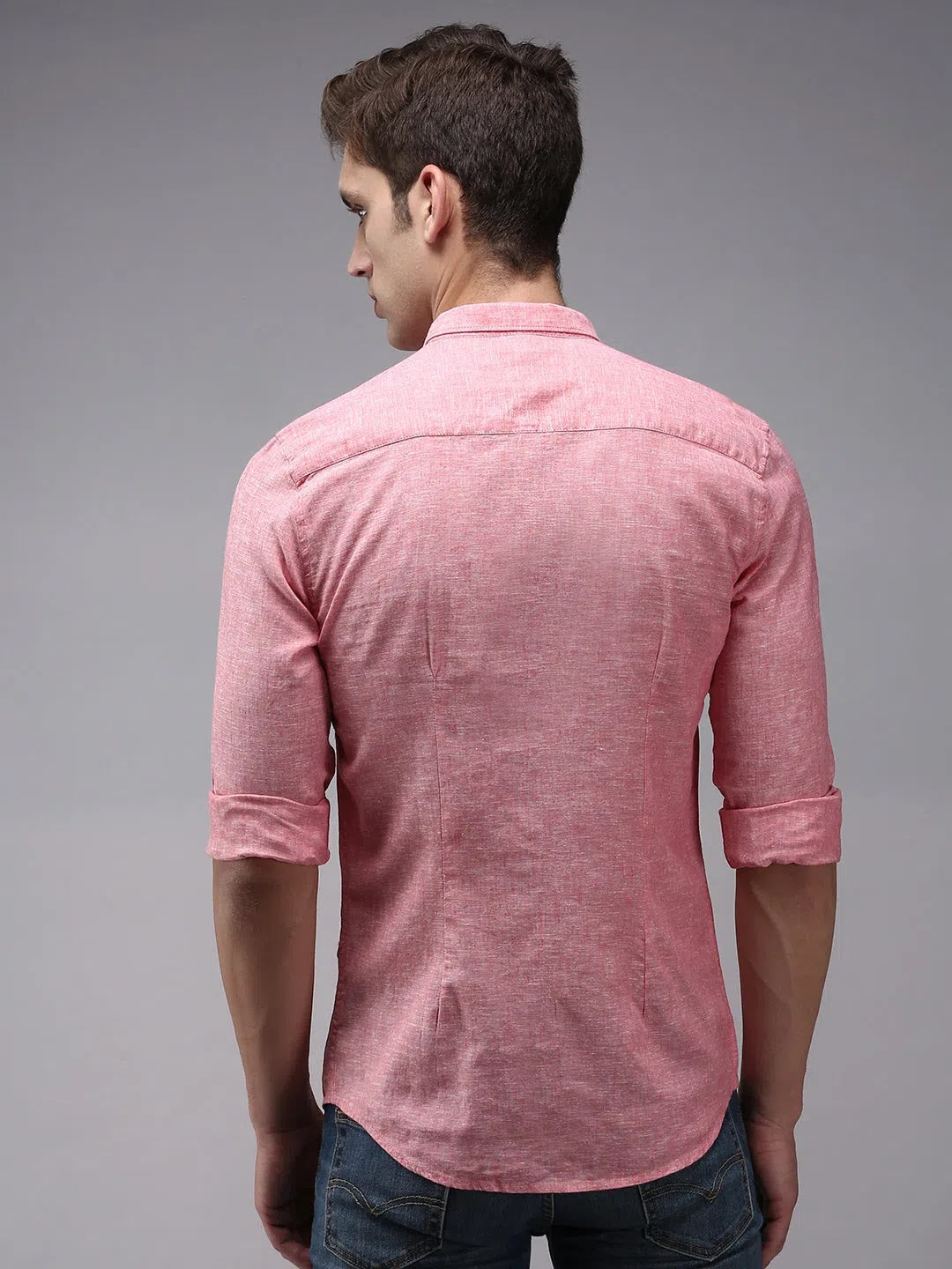 Men's Pink Solid Cotton Shirt | Casual & Stylish Mens Shirt