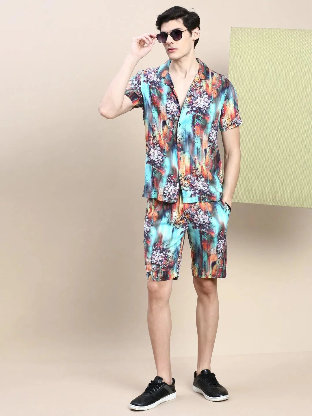 Men's Multi Printed Casual Co ord Set | Mens Two Piece Sets