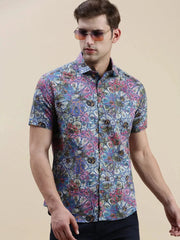 Men Multi Graphics Casual Shirt-GALAXY-1666-Multi