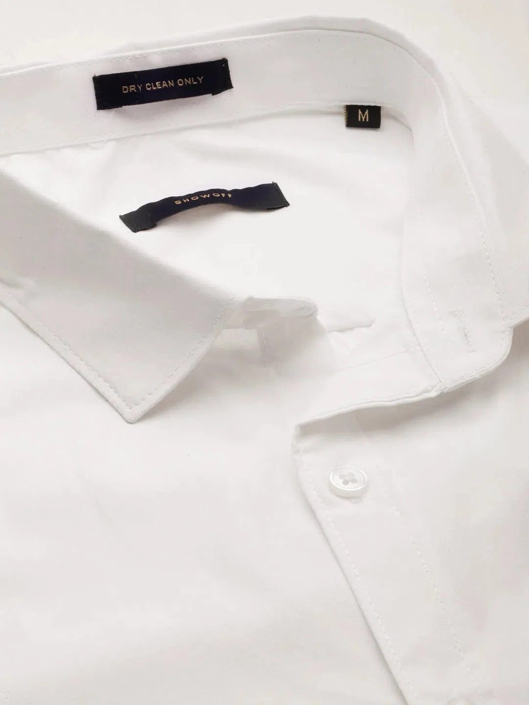 White Solid Cotton Mens Shirt | DesiQlo Formal Shirts Sale