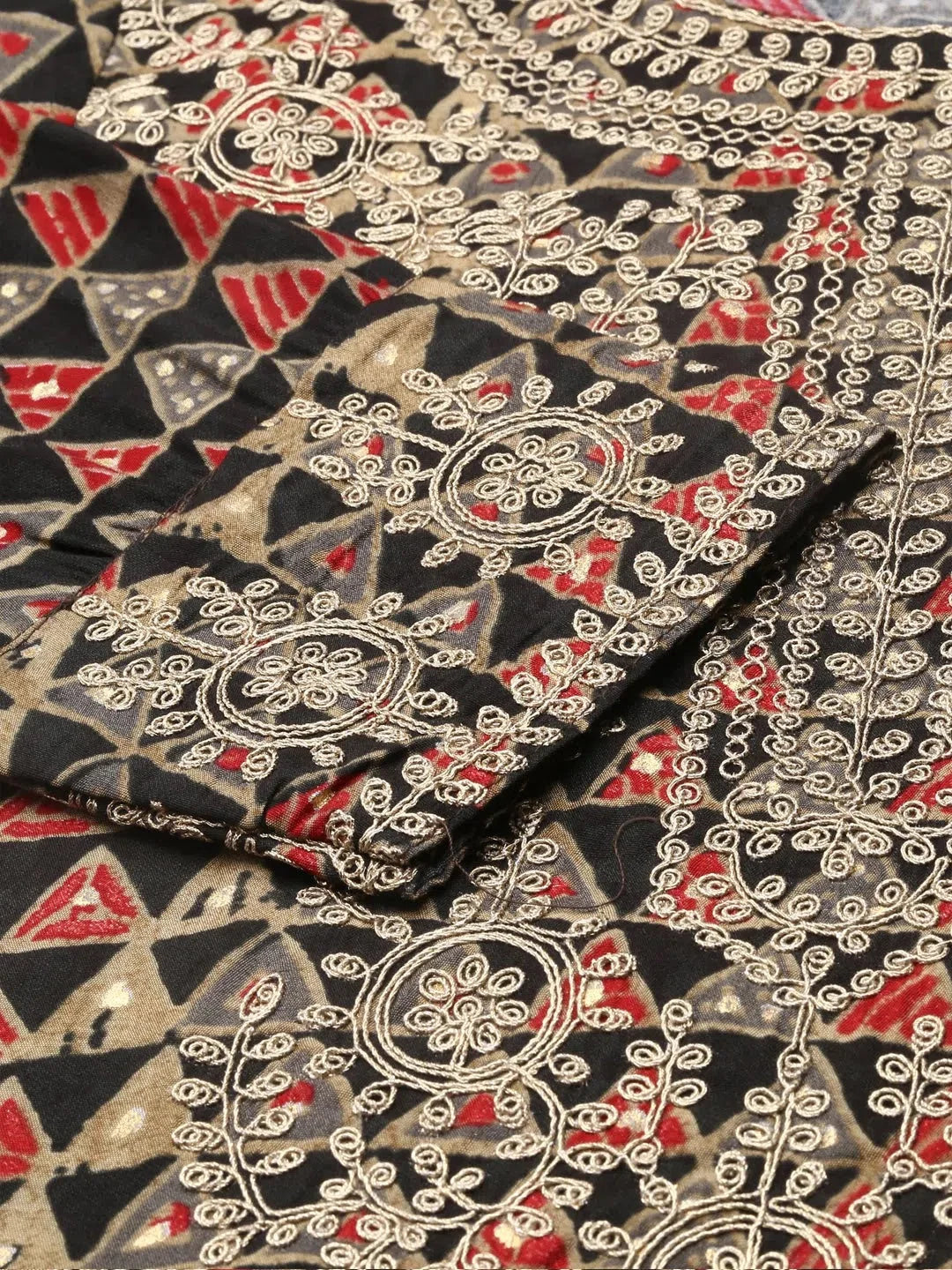 Black Printed Kurta | Women's Straight Indian Kurta Fashion