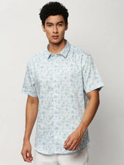 Men White Printed Casual Casual Shirts-JUPITERPRINT-1792-White