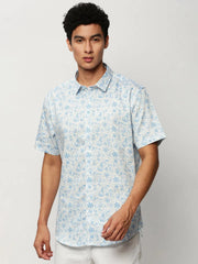 Men White Printed Casual Casual Shirts-JUPITERPRINT-1792-White