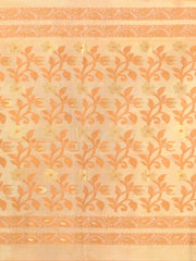 Beige Tussar Silk Saree With Woven Texture Motifs-MA66TUS431820068