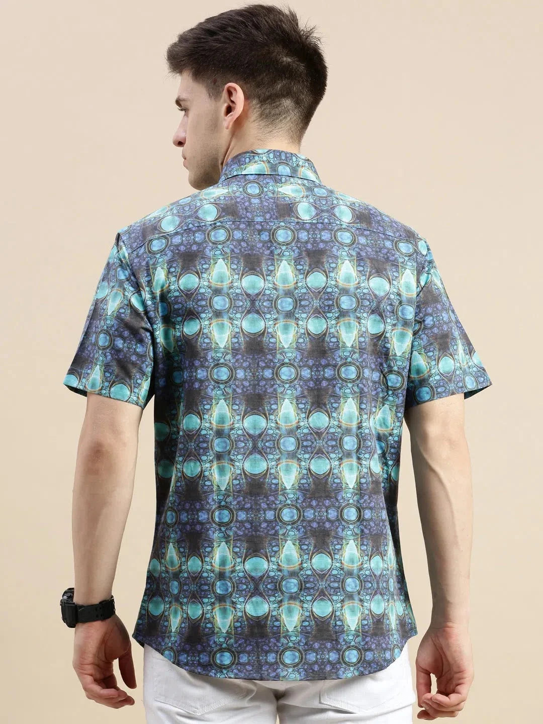 Trending Men's Multi Graphics Cotton Shirt - Abstract Printed Shirt