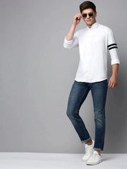 Men White Solid Casual Shirt-COLTONPLAIN-4510-White