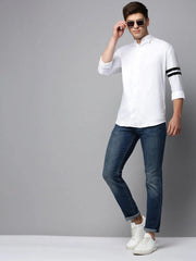 Men White Solid Casual Shirt-COLTONPLAIN-4510-White