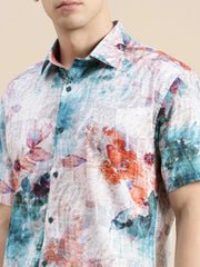 Men Multi Floral Casual Shirt-GALLERLA-1763-Multi