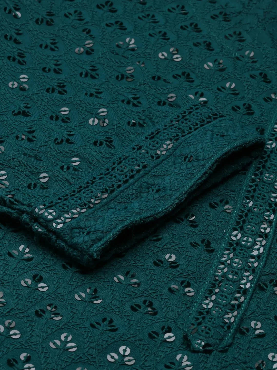 Green Embroidered Kurta | Ladies Indian Kurtas | DesiQlo