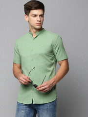 Men Green Solid Casual Shirt-SUCKERSHIRT-755-Green