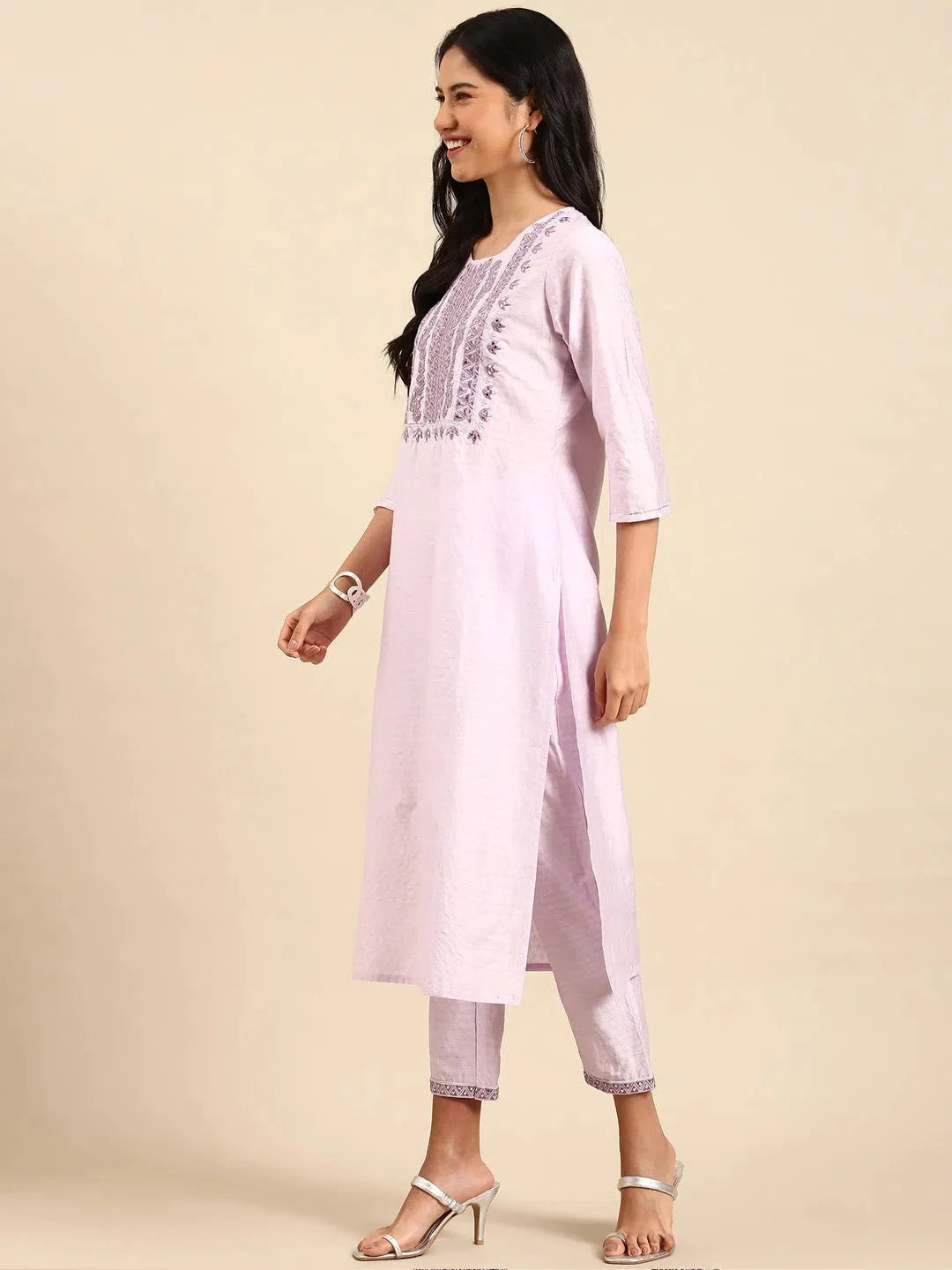 Purple Solid Kurta Set | Women's Indian Kurta Sets