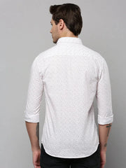 Men White Printed Casual Shirt-ELICAPRINT-4814-White