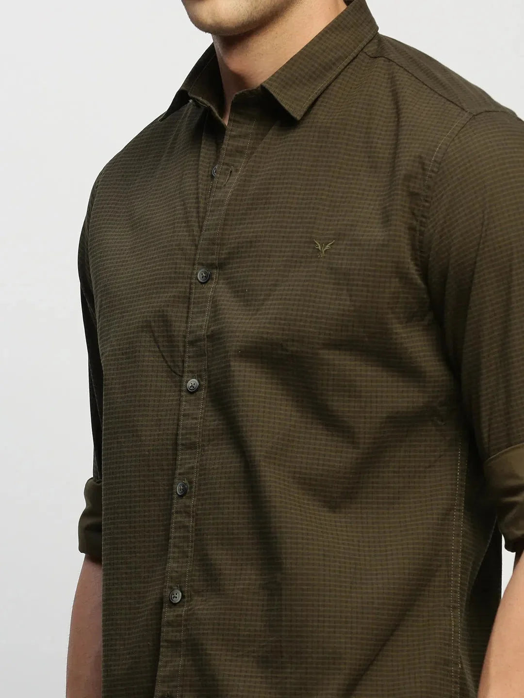 DesiQlo Men's Green Striped Cotton Shirt - Stylish Mens Shirt