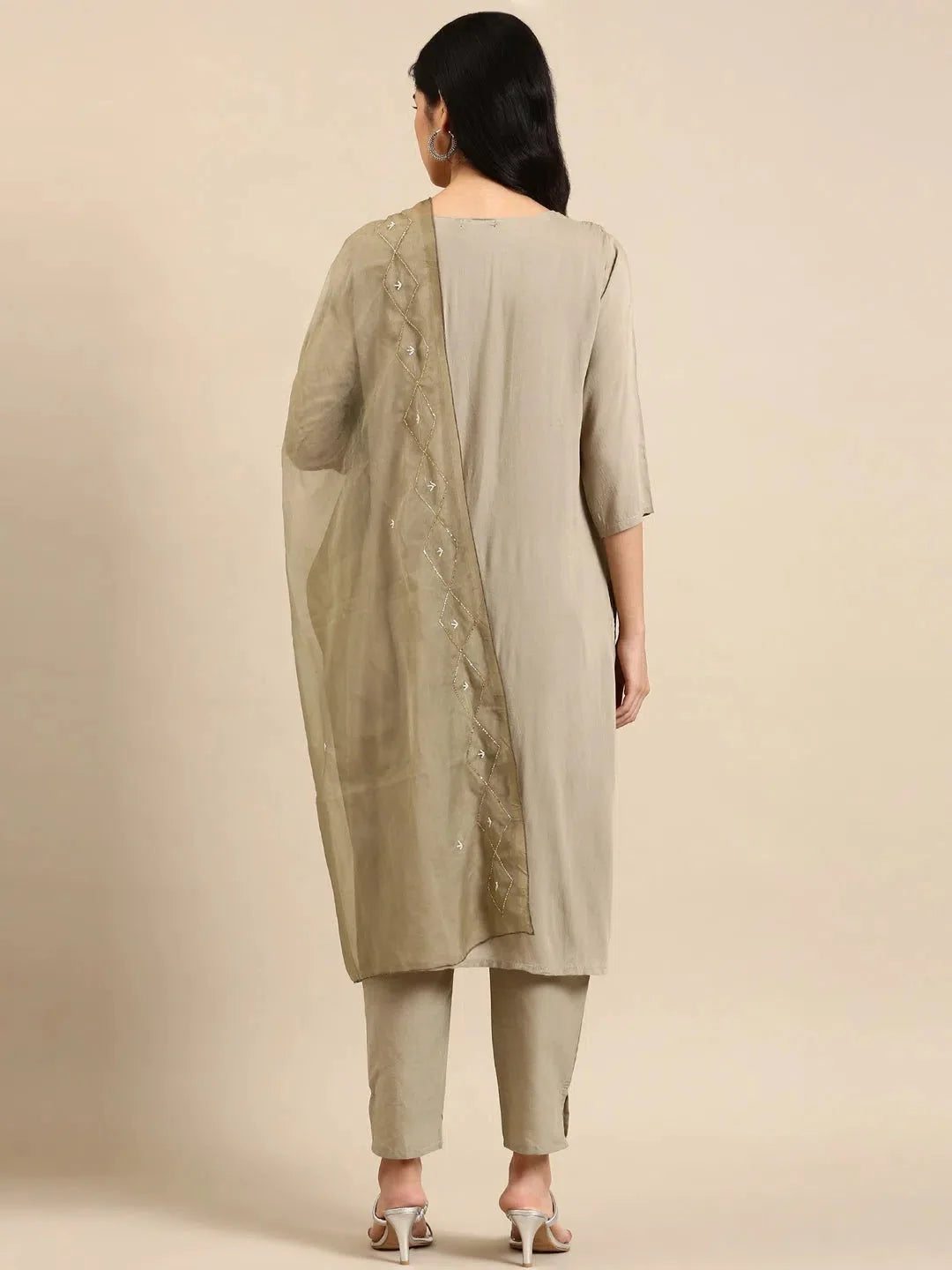 Olive Printed Kurta Set | Cotton Indian Kurta Sets for Women